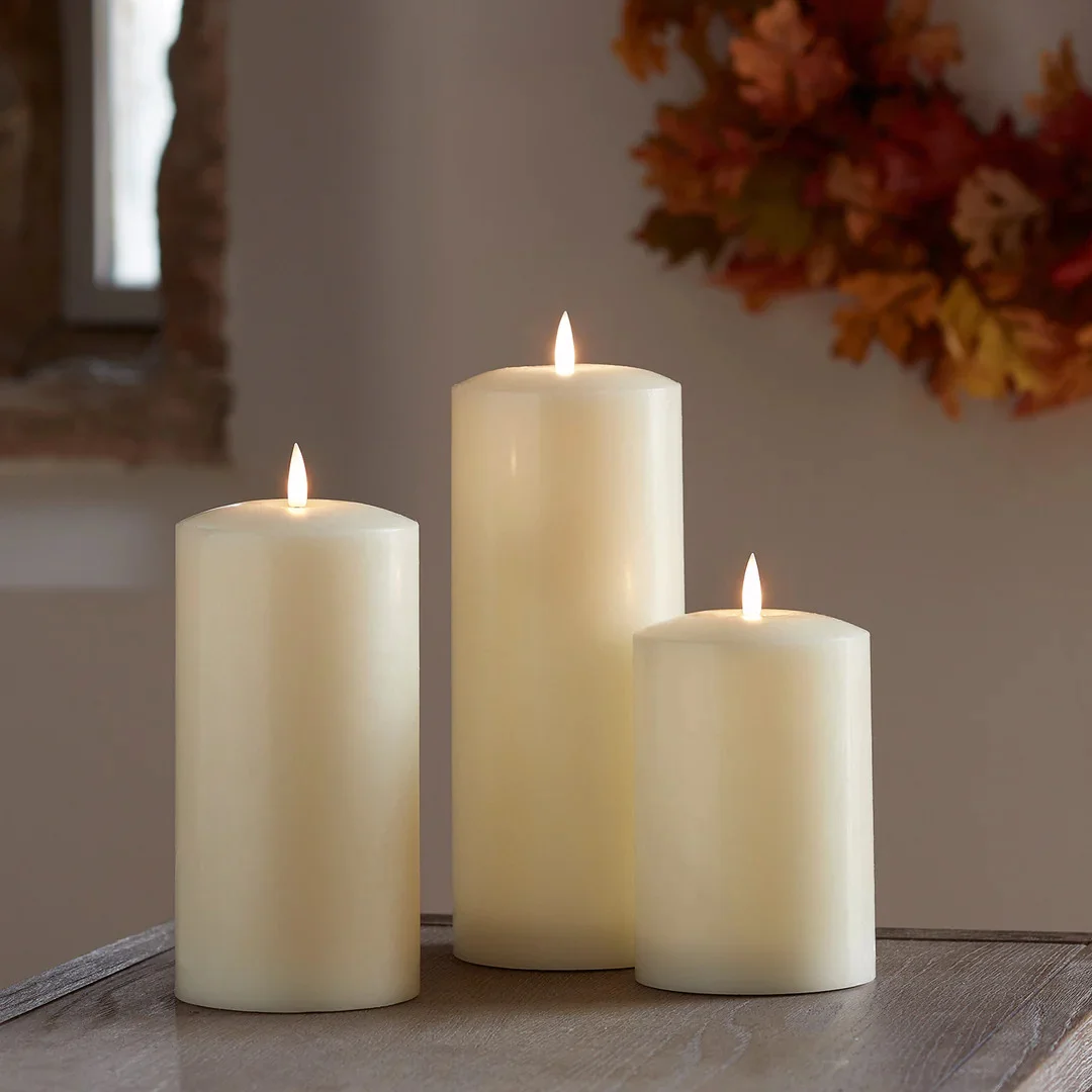 D CA1902012 Lot De 3 Bougies Cierges A Led Truglow