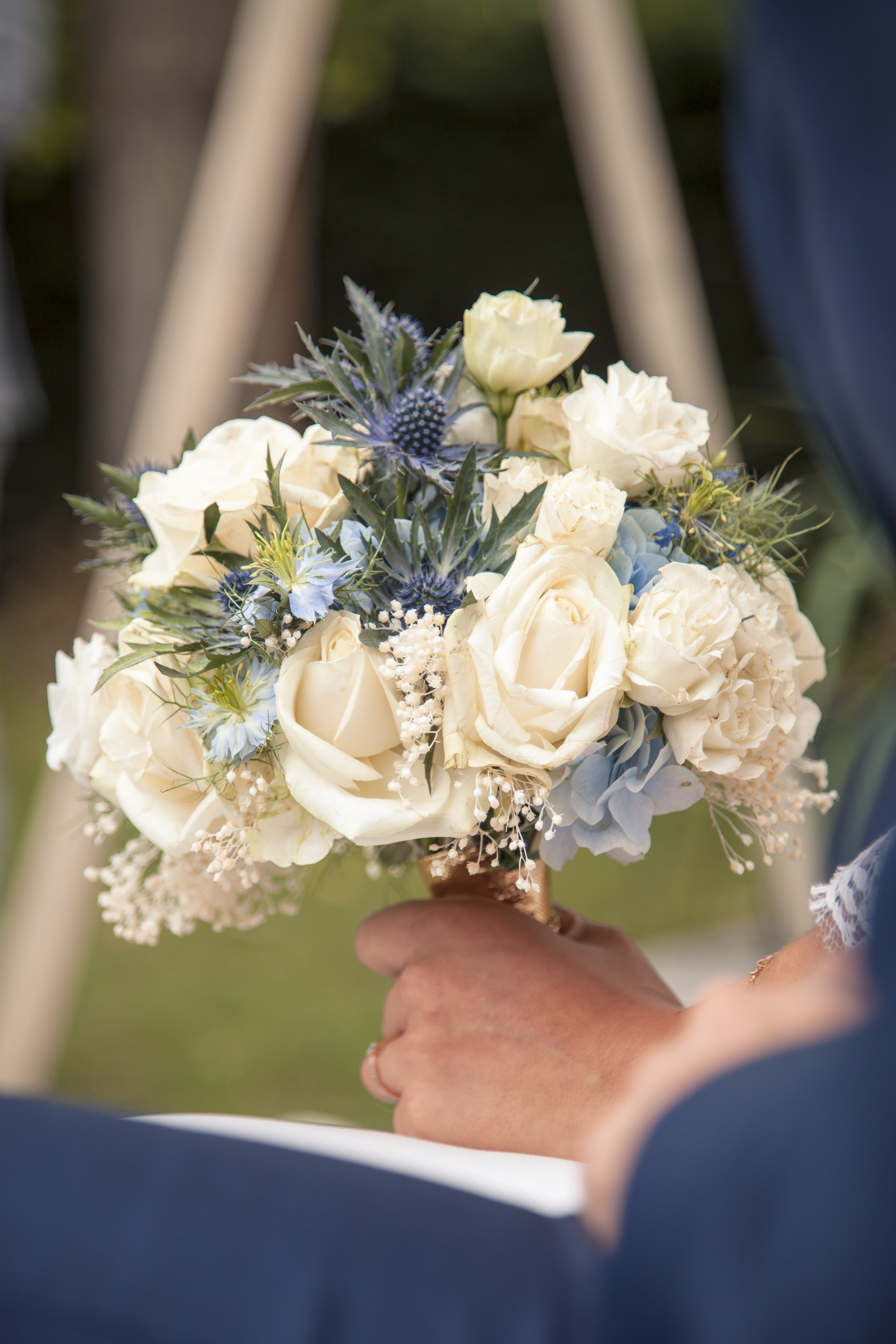 Bouquet Mariee Touches De Bleu