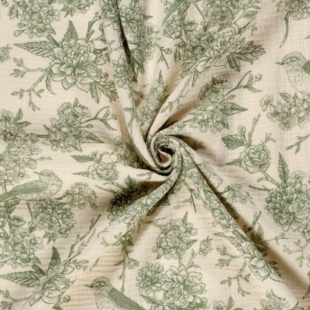 9 Serviette Oiseau Vert 1