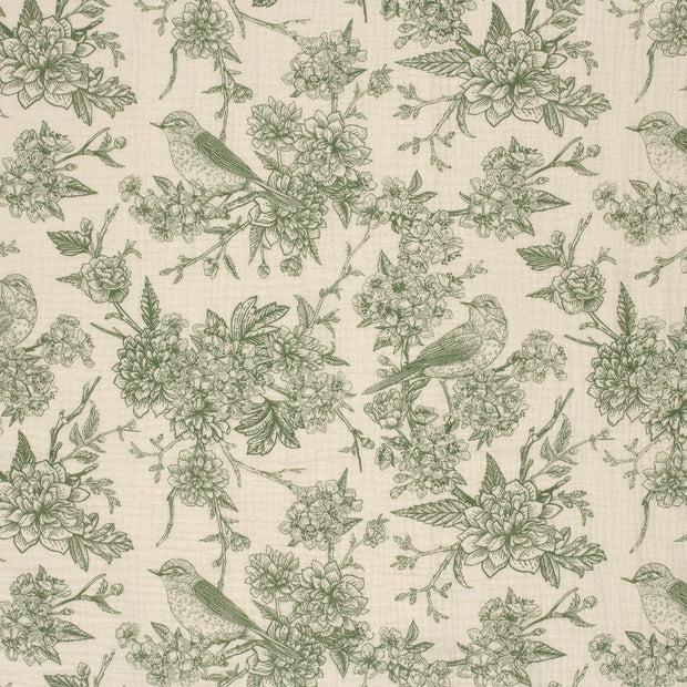 9 Serviette Oiseau Vert